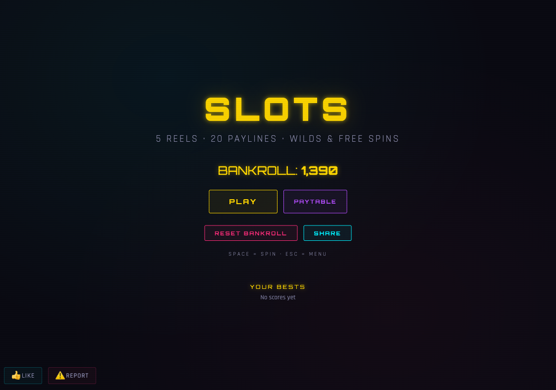 Slots — free online neon slot machine game