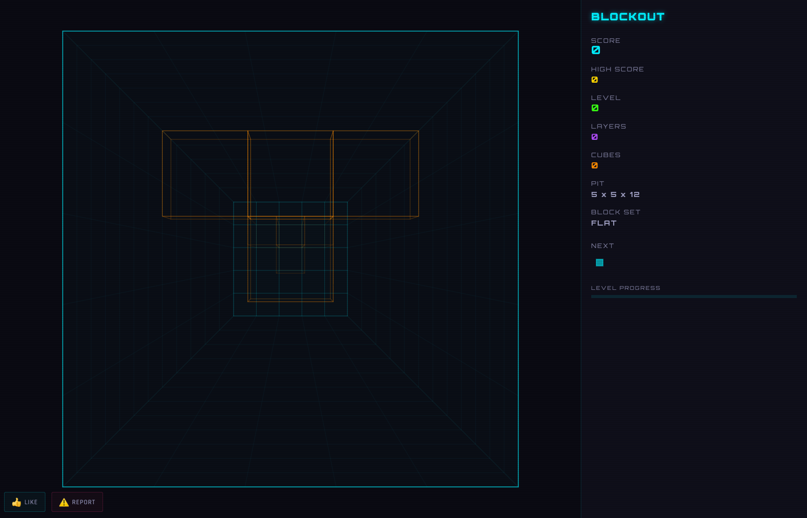 Blockout — free online 3D Tetris game