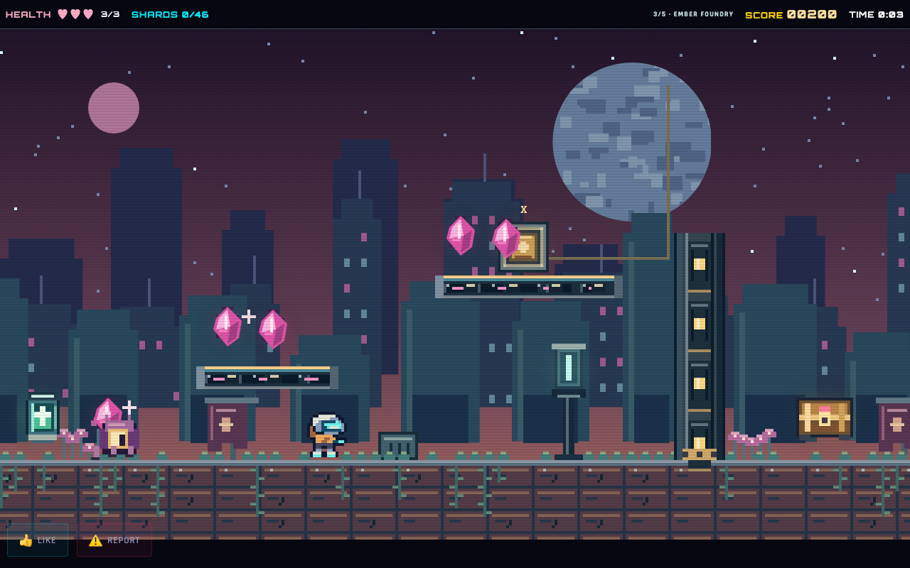 Neon Courier — free online pixel platform game