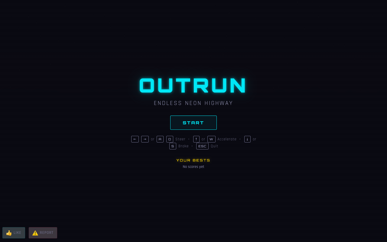 OutRun — free online pseudo-3D racing game