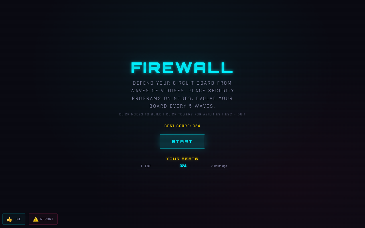 Firewall — free online tower defense circuit board game