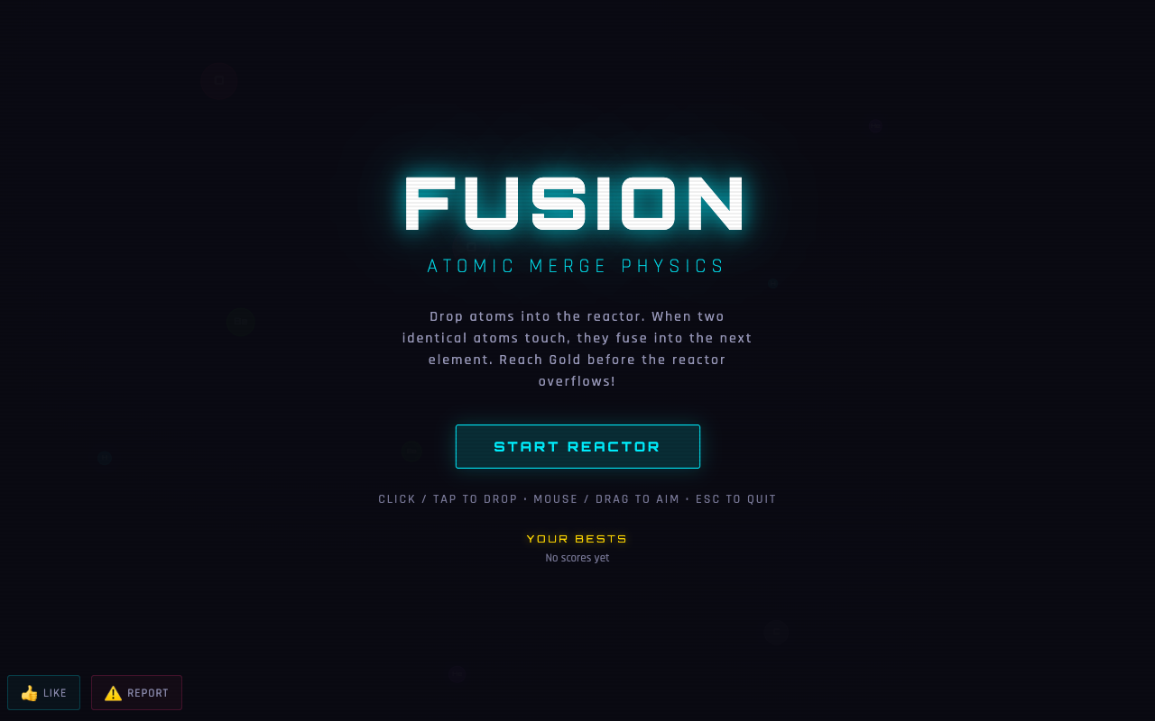Fusion — free online element merging physics game