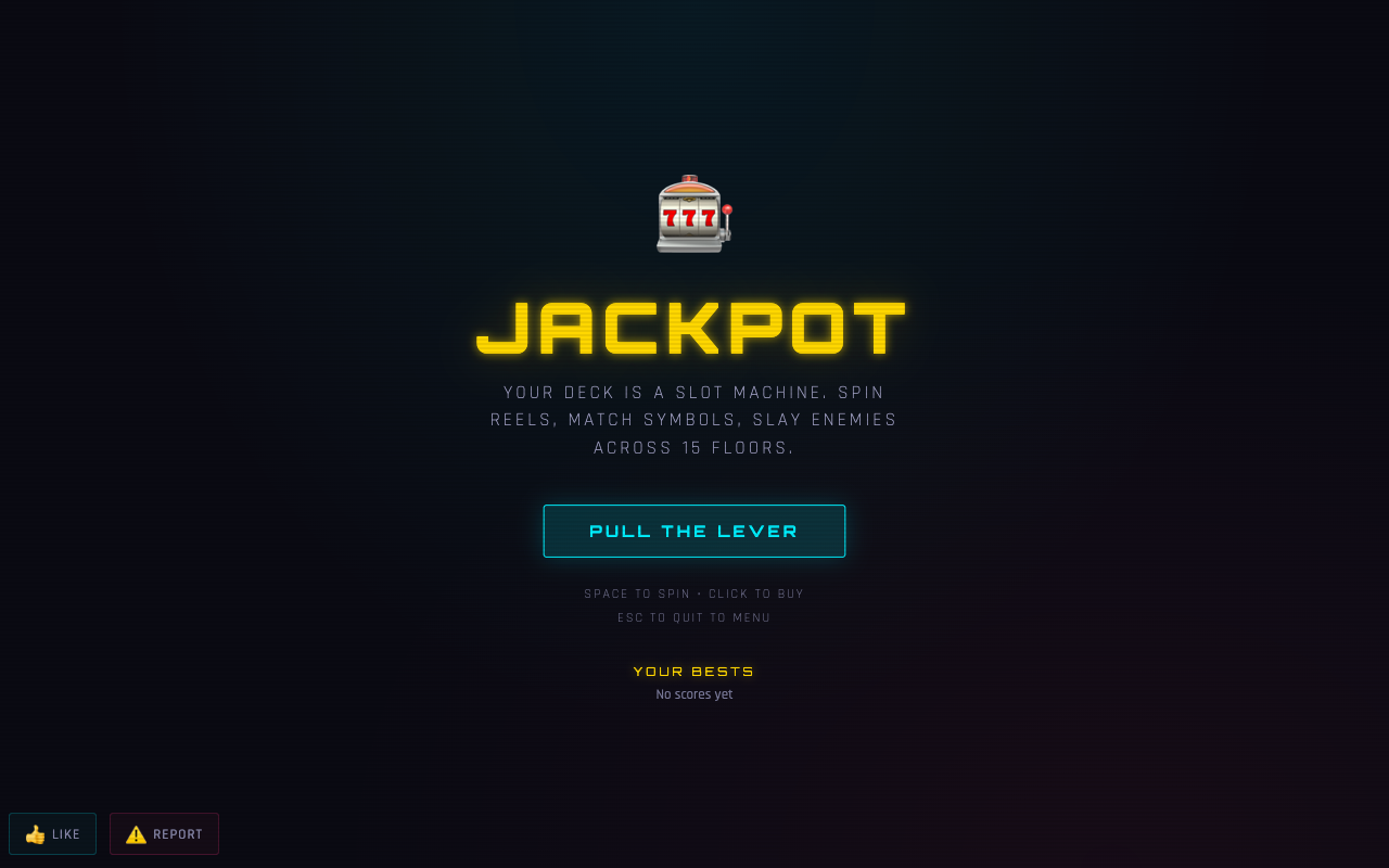 Jackpot — free online roguelike slot machine deckbuilder