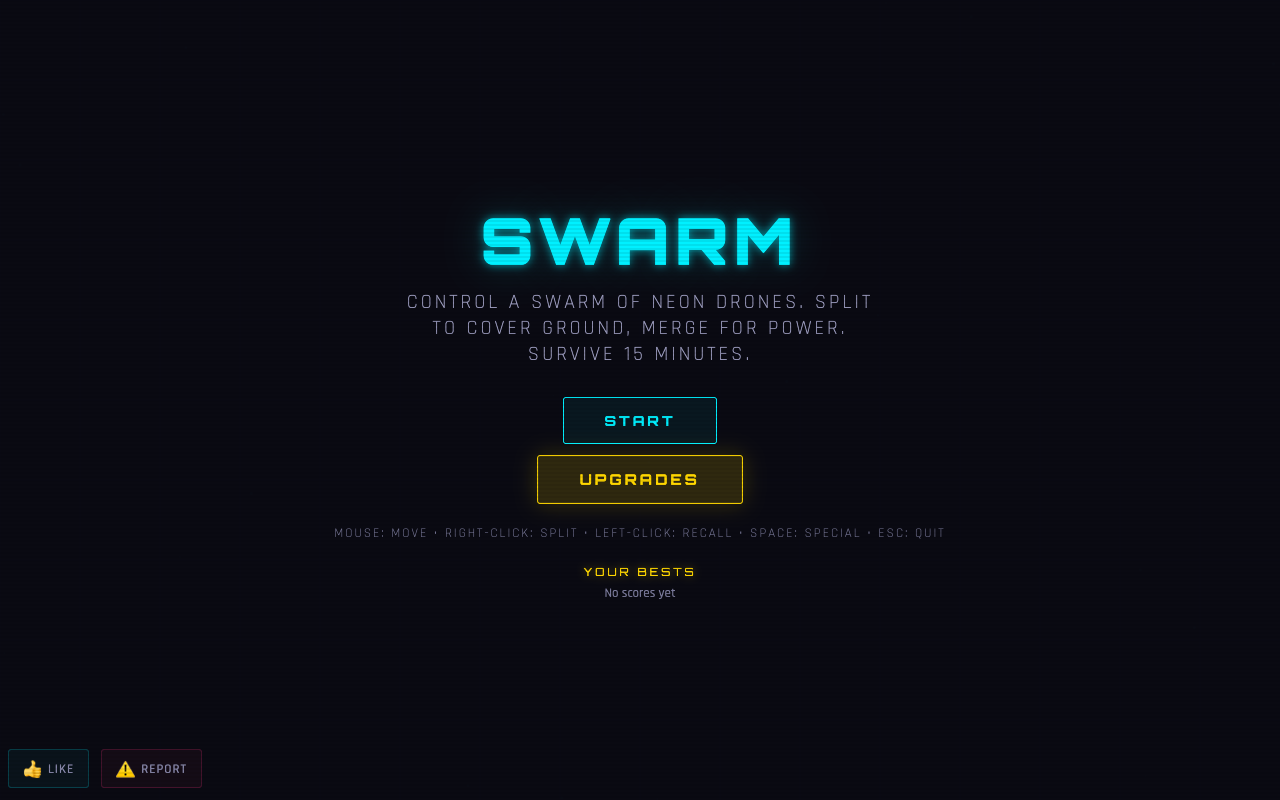 Swarm — free online survivor action game with drone swarms